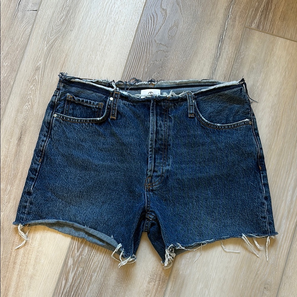 Anine Bing frayed denim shorts